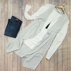 Long gray vest